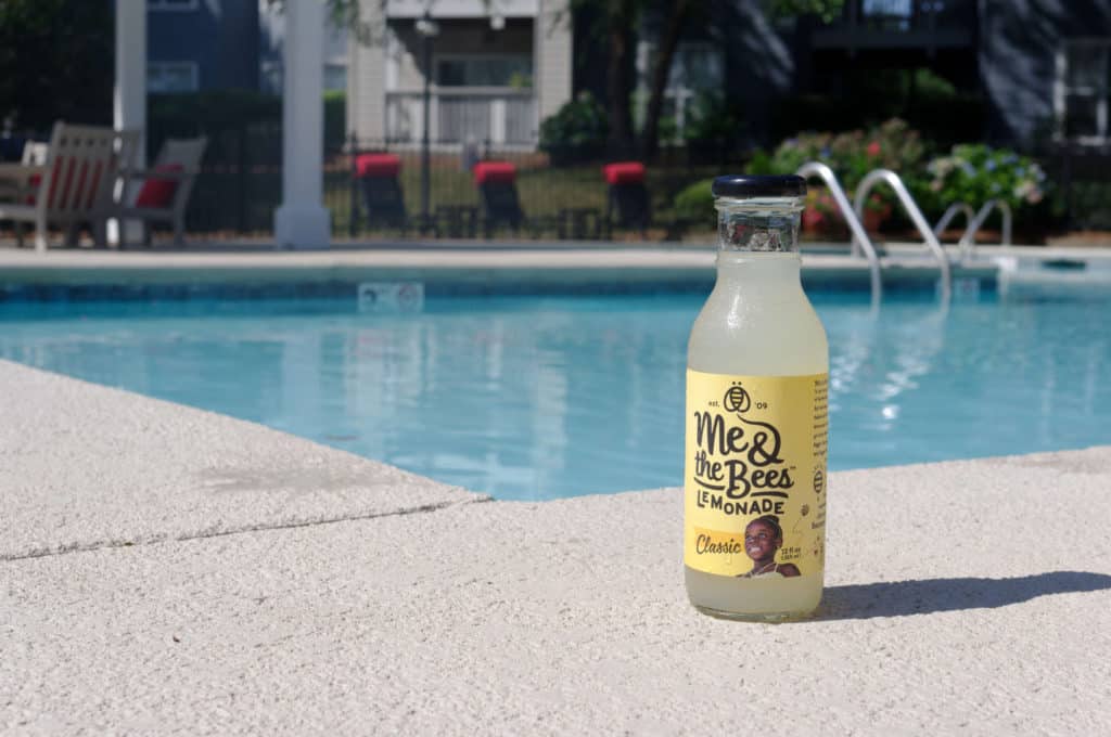 Me & the Bees Classic Lemonade Beverage by the Pool, Summer