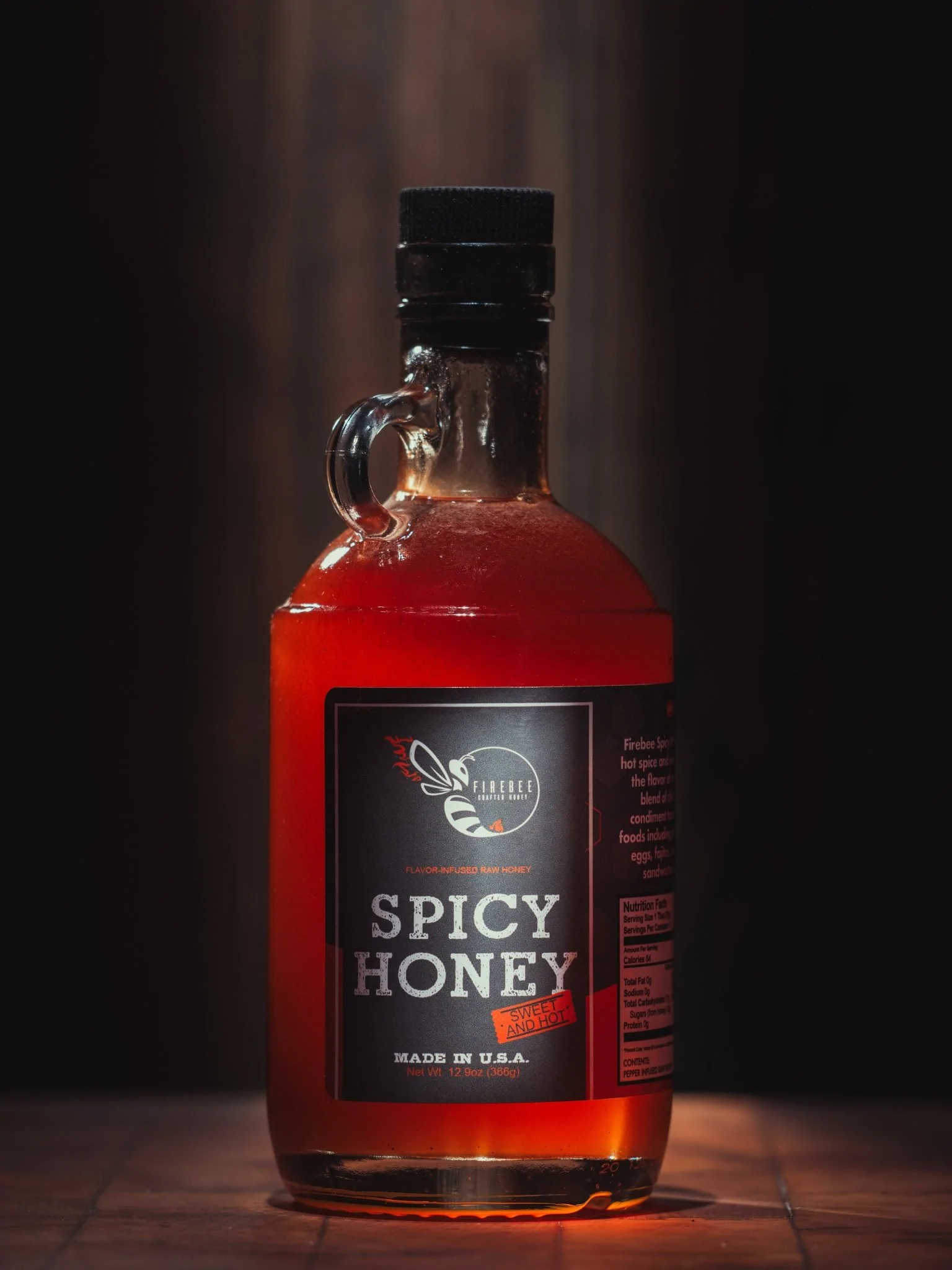 Firebee Glass Spicy Honey Bottle