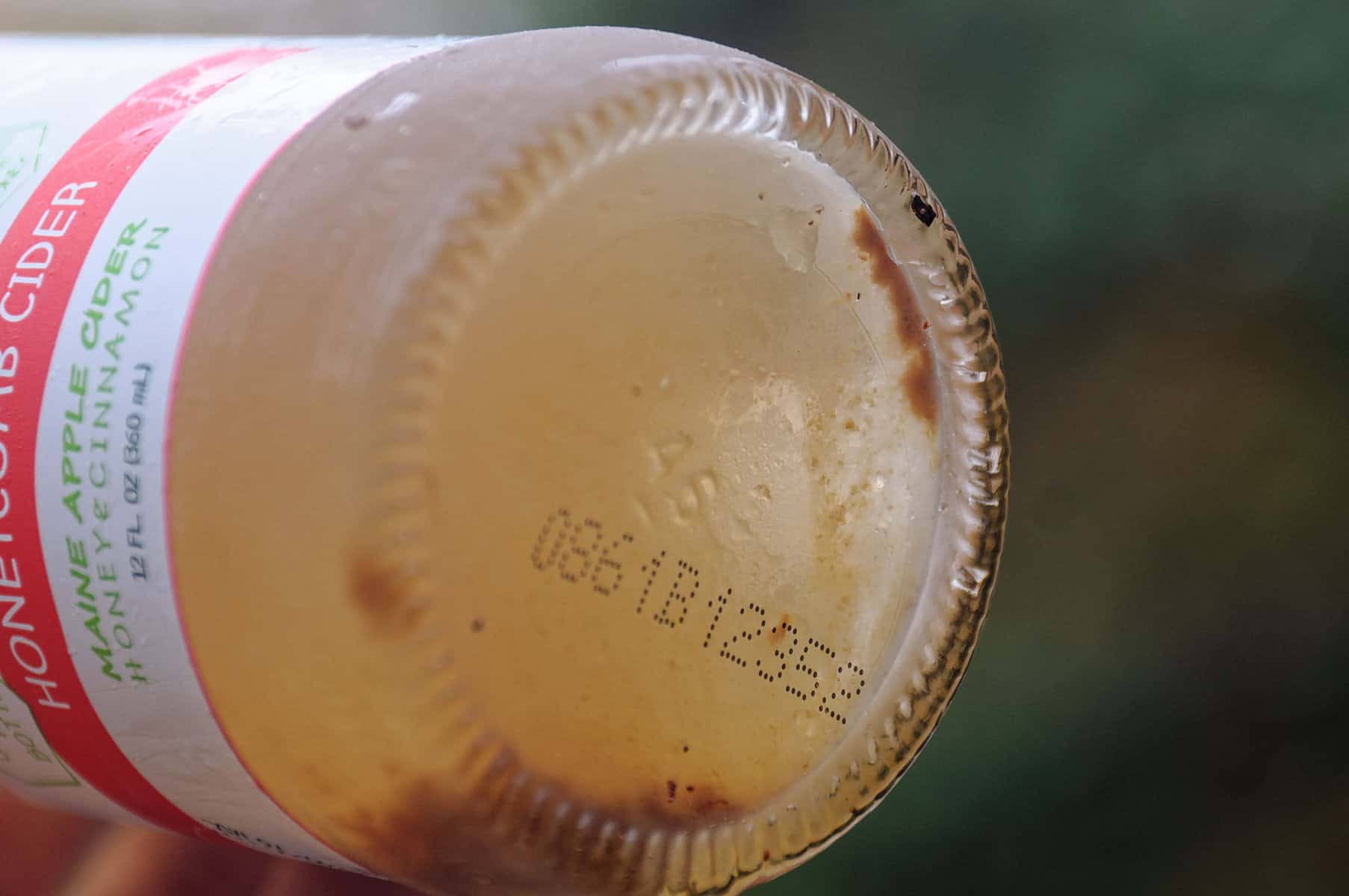 sediment in honey soda bottle