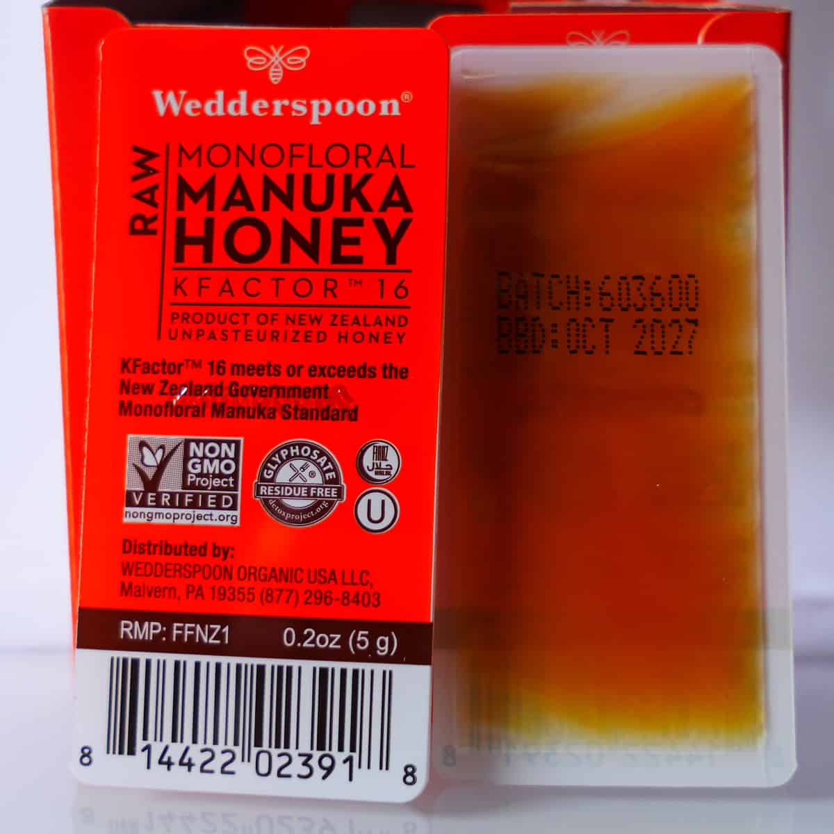 packs of manuka raw monofloral on the go honey