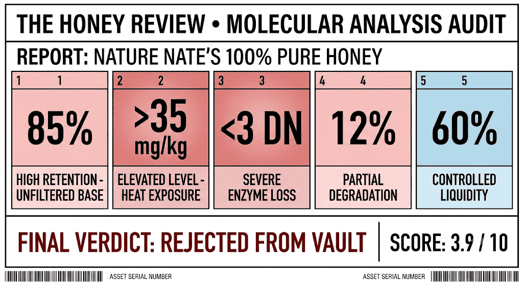 Molecular analysis report of Nature Nate's 100% pure honey.