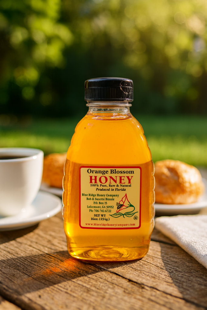 Blue Ridge Honey Company Orange Blossom Bottle with Breakfast